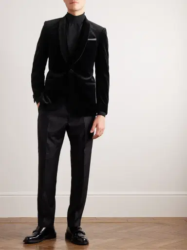 MR P. Cotton-Blend Velvet Tuxedo Jacket - Men | Thumbnail 2 MR P. Cotton-Blend Velvet Tuxedo Jacket - Men | Thumbnail 2