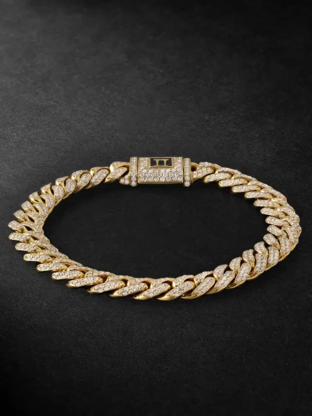 Greg Yuna Set of Two 14-Karat Gold Diamond Convertible Bracelets - Men