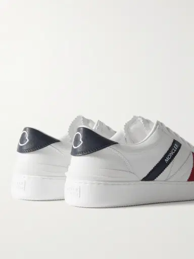 Moncler Monaco M Striped Leather Sneakers - Men | Thumbnail 5 Moncler Monaco M Striped Leather Sneakers - Men | Thumbnail 5