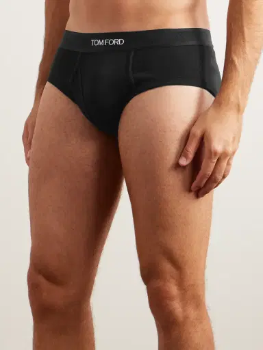 Tom Ford Two-Pack Stretch-Cotton and Modal-Blend Briefs - Men | Thumbnail 2