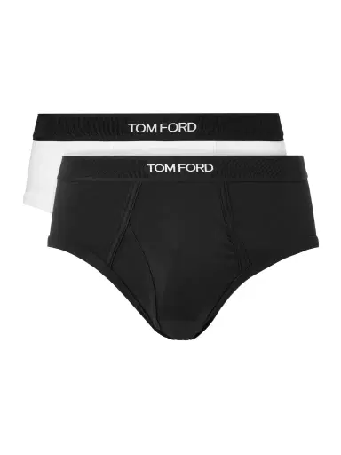 Tom Ford Two-Pack Stretch-Cotton and Modal-Blend Briefs - Men | Thumbnail 1