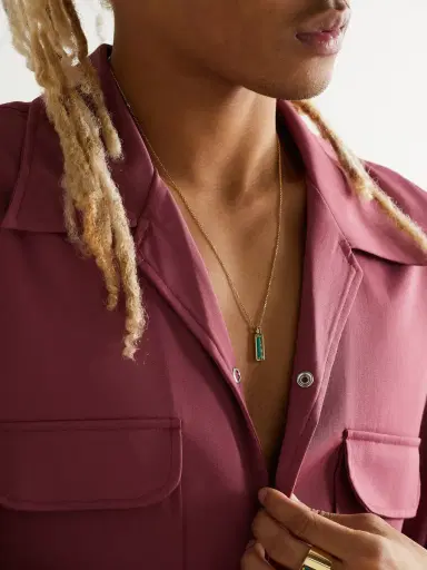 Suzanne Kalan 18-Karat Gold, Malachite and Diamond Pendant Necklace - Men | Thumbnail 2 Suzanne Kalan 18-Karat Gold, Malachite and Diamond Pendant Necklace - Men | Thumbnail 2