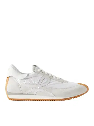Loewe Flow Runner Leather-Trimmed Suede and Nylon Sneakers - Men | Thumbnail 1 Loewe Flow Runner Leather-Trimmed Suede and Nylon Sneakers - Men | Thumbnail 1