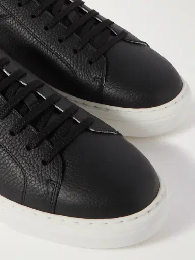 Brunello Cucinelli Suede-Trimmed Full-Grain Leather Sneakers - Men | Thumbnail 5