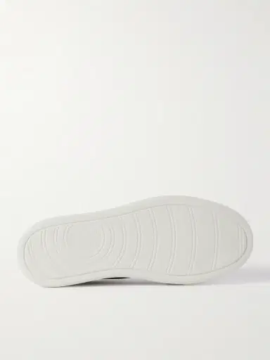 Brunello Cucinelli Suede-Trimmed Full-Grain Leather Sneakers - Men | Thumbnail 6