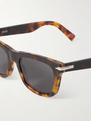 DIOR Eyewear DiorBlackSuit S11I Havana Geometric Tortoiseshell Acetate Sunglasses - Men | Thumbnail 3