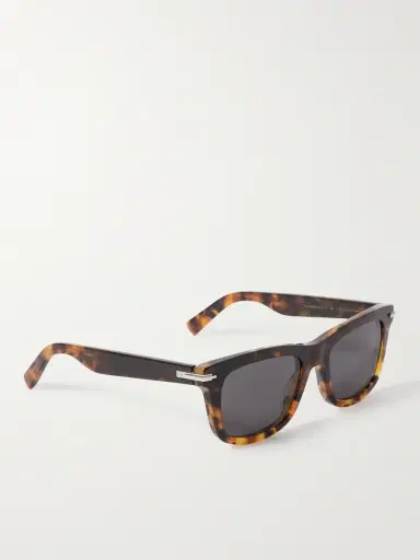 DIOR Eyewear DiorBlackSuit S11I Havana Geometric Tortoiseshell Acetate Sunglasses - Men | Thumbnail 4