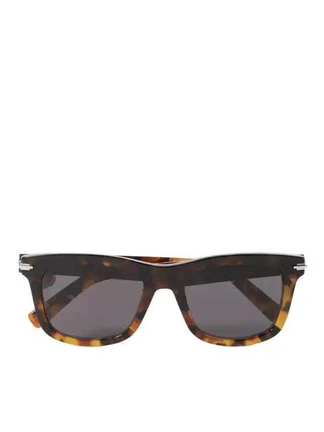 DiorBlackSuit S11I Havana Geometric Tortoiseshell Acetate Sunglasses - Men