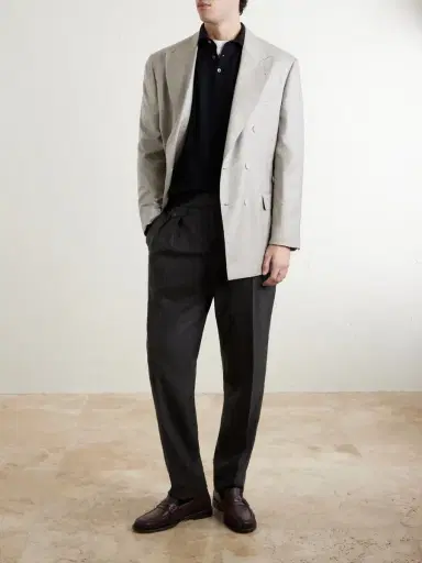 Brunello Cucinelli Virgin Wool and Cashmere-Blend Polo Shirt - Men | Thumbnail 2 Brunello Cucinelli Virgin Wool and Cashmere-Blend Polo Shirt - Men | Thumbnail 2