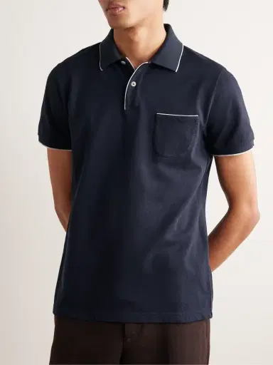 Loro Piana Regatta Stretch-Cotton Piqué Polo Shirt - Men | Thumbnail 3