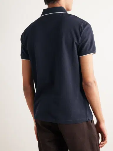 Loro Piana Regatta Stretch-Cotton Piqué Polo Shirt - Men | Thumbnail 4