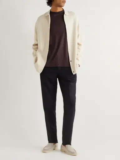 Loro Piana Slim-Fit Virgin Wool and Cashmere-Blend Trousers - Men | Thumbnail 2