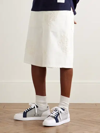Christian Louboutin Rantulow Suede and Leather-Trimmed Canvas Sneakers - Men | Thumbnail 2 Christian Louboutin Rantulow Suede and Leather-Trimmed Canvas Sneakers - Men | Thumbnail 2