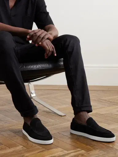 Christian Louboutin Varsiboat Logo-Embossed Suede Loafers - Men | Thumbnail 2 Christian Louboutin Varsiboat Logo-Embossed Suede Loafers - Men | Thumbnail 2