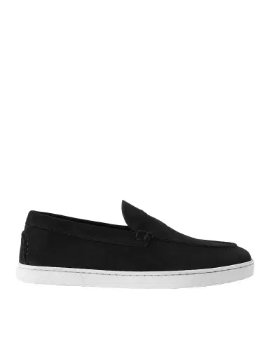 Christian Louboutin Varsiboat Logo-Embossed Suede Loafers - Men | Thumbnail 1 Christian Louboutin Varsiboat Logo-Embossed Suede Loafers - Men | Thumbnail 1