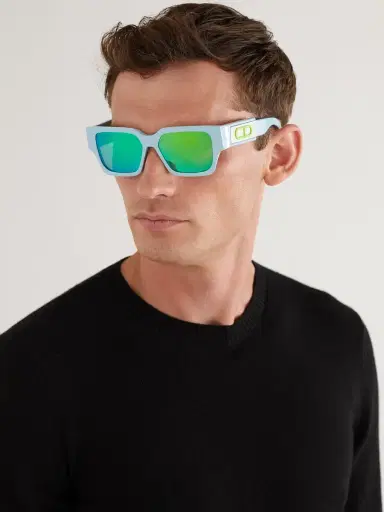 DIOR Eyewear CD SU Square-Frame Acetate and Silver-Tone Sunglasses - Men | Thumbnail 2