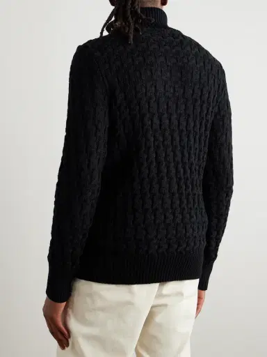 S.N.S. Herning Stark Textured Virgin Wool Cardigan - Men | Thumbnail 4