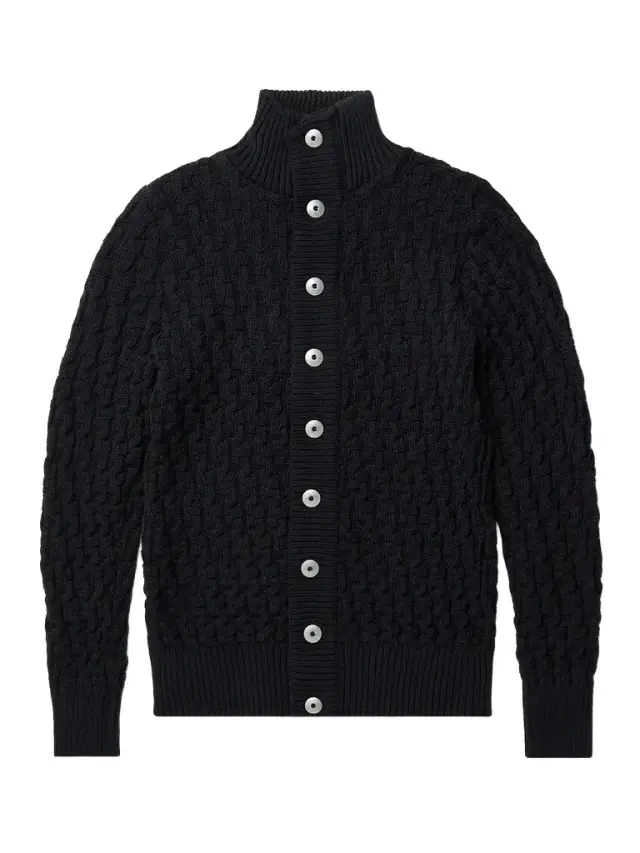 Stark Textured Virgin Wool Cardigan - Men Stark Textured Virgin Wool Cardigan - Men