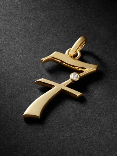 Foundrae Number 7 18-Karat Gold Diamond Pendant - Men | Thumbnail 1 Foundrae Number 7 18-Karat Gold Diamond Pendant - Men | Thumbnail 1