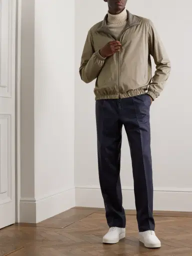 Loro Piana Reversible Windmate® Storm System® Shell and Cashmere Bomber Jacket - Men | Thumbnail 2