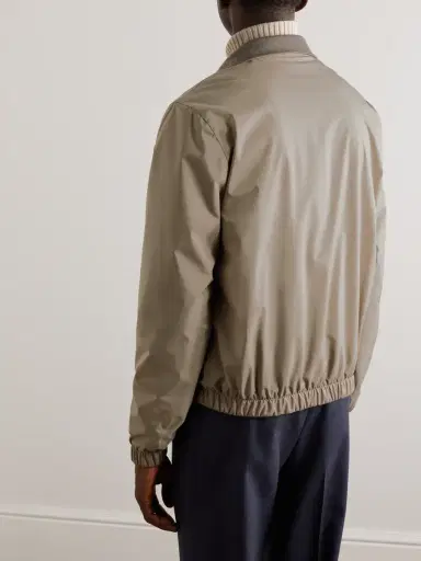 Loro Piana Reversible Windmate® Storm System® Shell and Cashmere Bomber Jacket - Men | Thumbnail 4