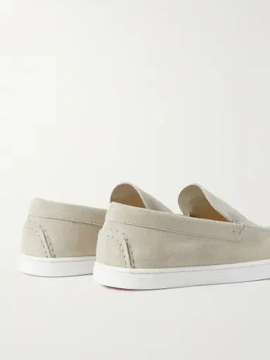 Christian Louboutin Varsiboat Logo-Embossed Suede Loafers - Men | Thumbnail 4