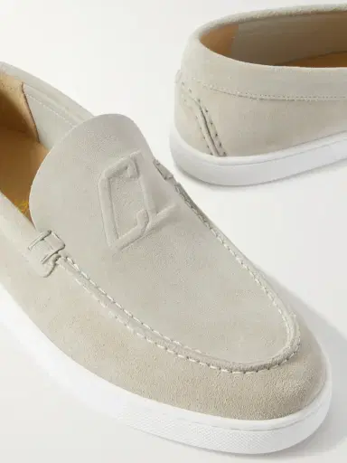 Christian Louboutin Varsiboat Logo-Embossed Suede Loafers - Men | Thumbnail 5