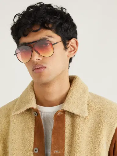 Jacques Marie Mage Diamond Cross Ranch Aviator-Style Black-Tone Sunglasses - Men | Thumbnail 2 Jacques Marie Mage Diamond Cross Ranch Aviator-Style Black-Tone Sunglasses - Men | Thumbnail 2