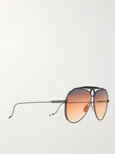 Jacques Marie Mage Diamond Cross Ranch Aviator-Style Black-Tone Sunglasses - Men | Thumbnail 3 Jacques Marie Mage Diamond Cross Ranch Aviator-Style Black-Tone Sunglasses - Men | Thumbnail 3