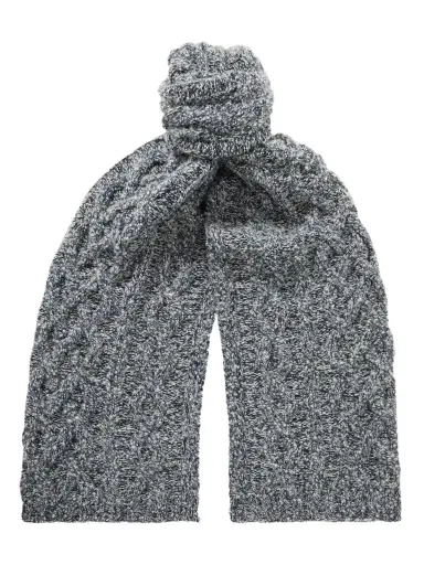 Loro Piana Sciarpa Cable-Knit Cashmere Scarf - Men | Thumbnail 1