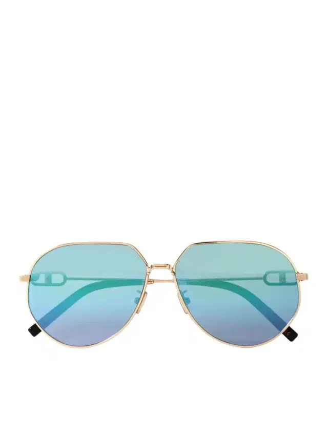 DIOR Eyewear CD Link A1U Round-Frame Gold-Tone Sunglasses - Men