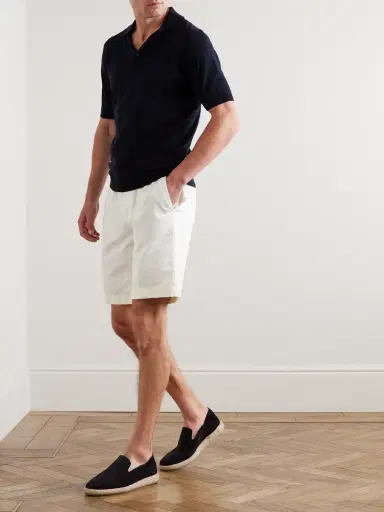 Loro Piana Straight-Leg Cotton-Blend Bermuda Shorts - Men | Thumbnail 2 Loro Piana Straight-Leg Cotton-Blend Bermuda Shorts - Men | Thumbnail 2