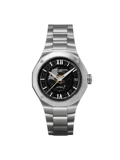 Baume & Mercier Riviera Automatic Stainless Steel Watch, Ref. 10715 - Men | Thumbnail 1 Baume & Mercier Riviera Automatic Stainless Steel Watch, Ref. 10715 - Men | Thumbnail 1