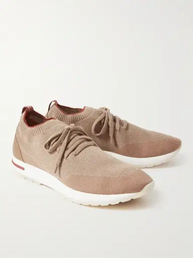 Loro Piana 360 Flexy Leather-Trimmed Knitted Wish® Wool Sneakers - Men | Thumbnail 4 Loro Piana 360 Flexy Leather-Trimmed Knitted Wish® Wool Sneakers - Men | Thumbnail 4