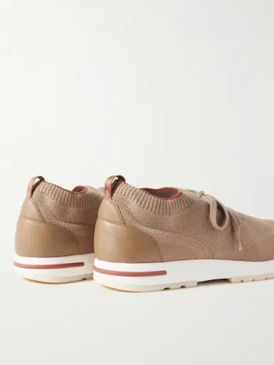Loro Piana 360 Flexy Leather-Trimmed Knitted Wish® Wool Sneakers - Men | Thumbnail 5 Loro Piana 360 Flexy Leather-Trimmed Knitted Wish® Wool Sneakers - Men | Thumbnail 5