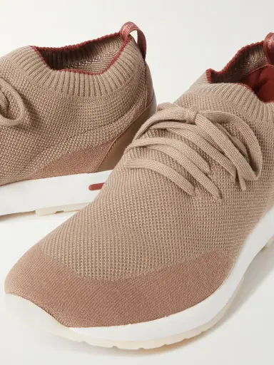 Loro Piana 360 Flexy Leather-Trimmed Knitted Wish® Wool Sneakers - Men | Thumbnail 6 Loro Piana 360 Flexy Leather-Trimmed Knitted Wish® Wool Sneakers - Men | Thumbnail 6