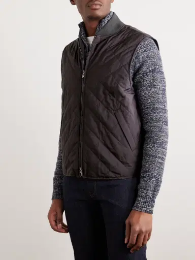 Loro Piana Roadster Suede-Trimmed Brushed-Knit Jacket with Detachable Gilet - Men | Thumbnail 3 Loro Piana Roadster Suede-Trimmed Brushed-Knit Jacket with Detachable Gilet - Men | Thumbnail 3