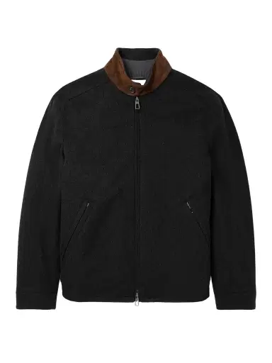 Loro Piana Roadster Suede-Trimmed Brushed-Knit Jacket with Detachable Gilet - Men | Thumbnail 1 Loro Piana Roadster Suede-Trimmed Brushed-Knit Jacket with Detachable Gilet - Men | Thumbnail 1