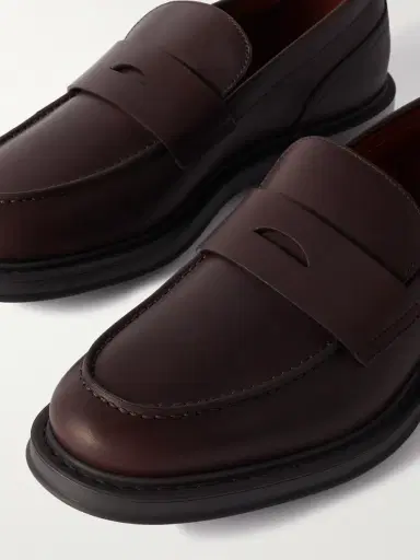 Loro Piana Travis Leather Penny Loafers - Men | Thumbnail 6 Loro Piana Travis Leather Penny Loafers - Men | Thumbnail 6