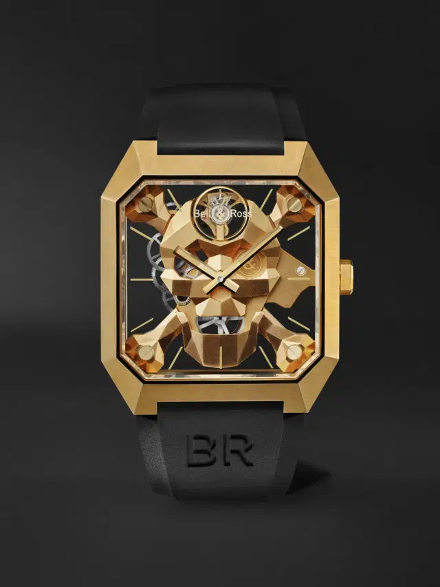 Bell & Ross BR 01 Cyber Skull Limited Edition Hand-Wound Bronze Watch, Ref. BR01-CSK-BR - Men