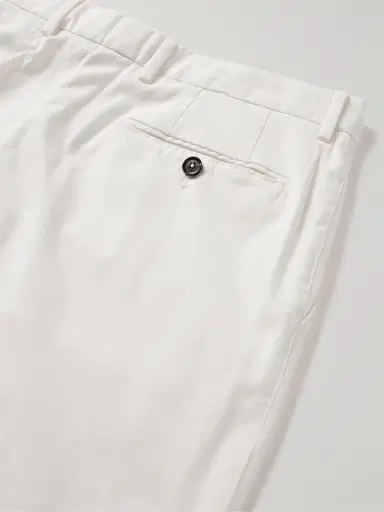 Zegna Slim-Fit Straight-Leg Stretch-Cotton Twill Trousers - Men | Thumbnail 4