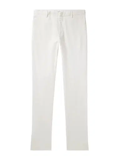Zegna Slim-Fit Straight-Leg Stretch-Cotton Twill Trousers - Men | Thumbnail 1
