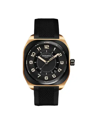 Hermès Timepieces H08 Automatic DLC-Coated Titanium and Rose Gold Watch, Ref. 060124WW00 - Men | Thumbnail 1 Hermès Timepieces H08 Automatic DLC-Coated Titanium and Rose Gold Watch, Ref. 060124WW00 - Men | Thumbnail 1