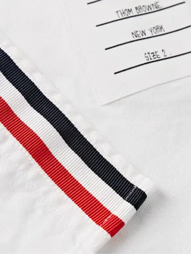 Thom Browne Slim-Fit Button-Down Collar Logo-Appliquéd Cotton Oxford Shirt - Men | Thumbnail 4