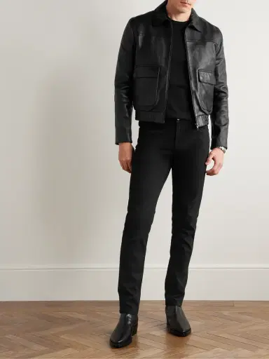 Zegna Slim-Fit Brushed Cotton-Blend Trousers - Men | Thumbnail 2