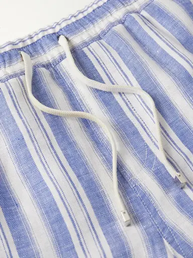 Loro Piana Bermuda Bay Straight-Leg Striped Linen Drawstring Shorts - Men | Thumbnail 4 Loro Piana Bermuda Bay Straight-Leg Striped Linen Drawstring Shorts - Men | Thumbnail 4