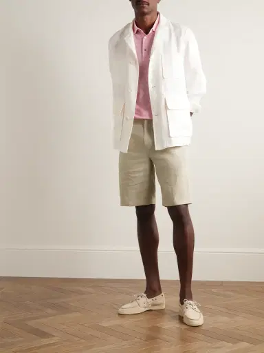 Loro Piana Majuro Straight-Leg Linen Bermuda Shorts - Men | Thumbnail 2 Loro Piana Majuro Straight-Leg Linen Bermuda Shorts - Men | Thumbnail 2