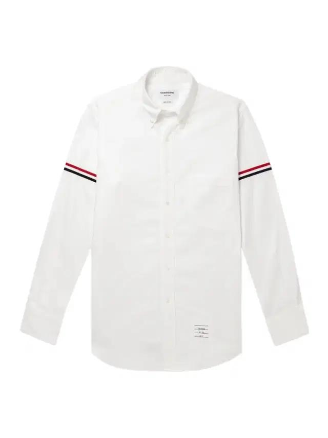 Thom Browne Button-Down Collar Striped Grosgrain-Trimmed Cotton-Poplin Shirt - Men