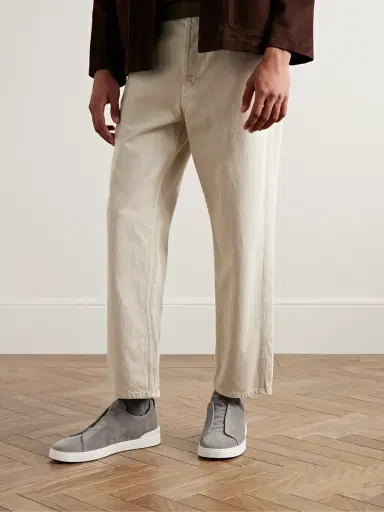 Zegna Triple Stitch™ Suede Slip-On Sneakers - Men | Thumbnail 2 Zegna Triple Stitch™ Suede Slip-On Sneakers - Men | Thumbnail 2