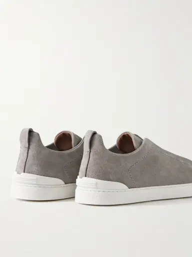 Zegna Triple Stitch™ Suede Slip-On Sneakers - Men | Thumbnail 5 Zegna Triple Stitch™ Suede Slip-On Sneakers - Men | Thumbnail 5